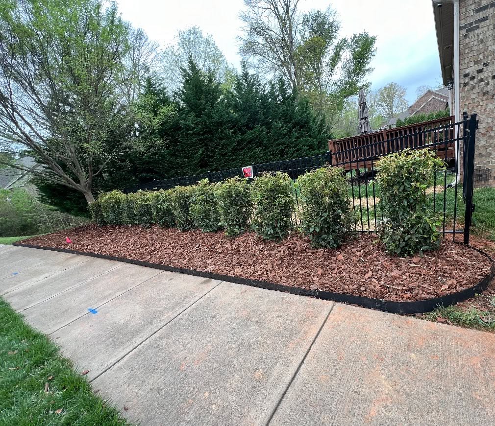 Graded yard prepared for paver base